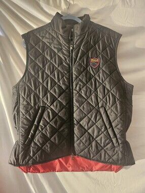 Polo Ralph Lauren Golf Quilted Vest Black/red Size L‎
